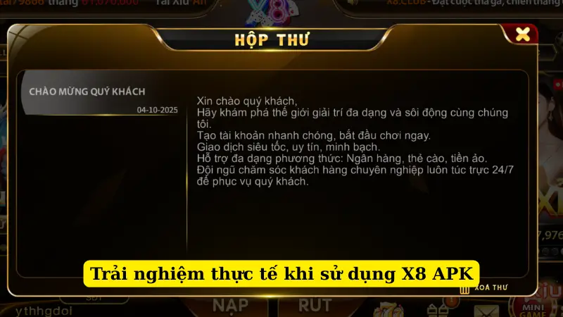 Trải nghiệm thực tế khi sử dụng X8 APK