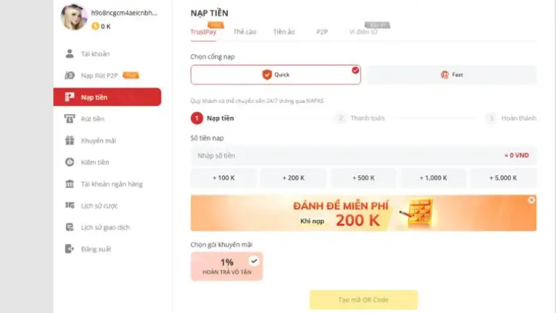 Rút tiền Bayclub người chơi cần đảm bảo tài khoản đã xác minh đầy đủ thông tin